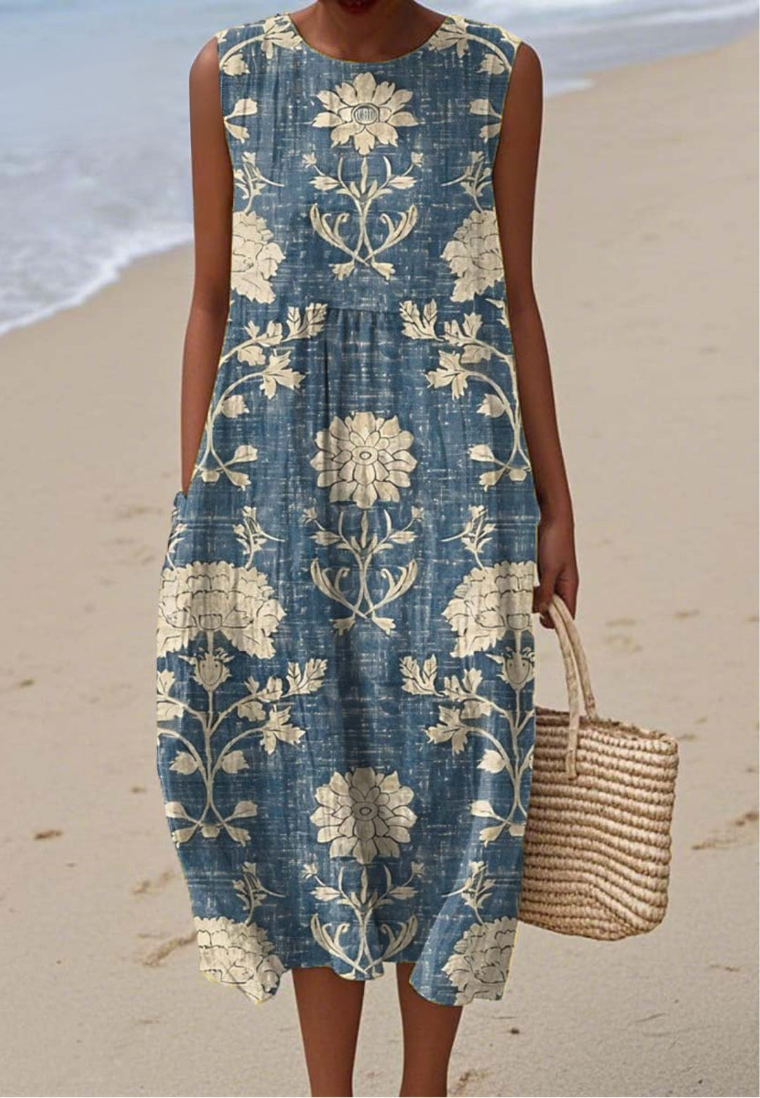 Rowena - Summer Dress with Vintage Floral Print