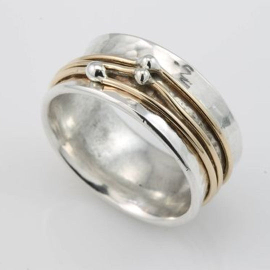 Shine - Vintage Gold Plated Silver Ring