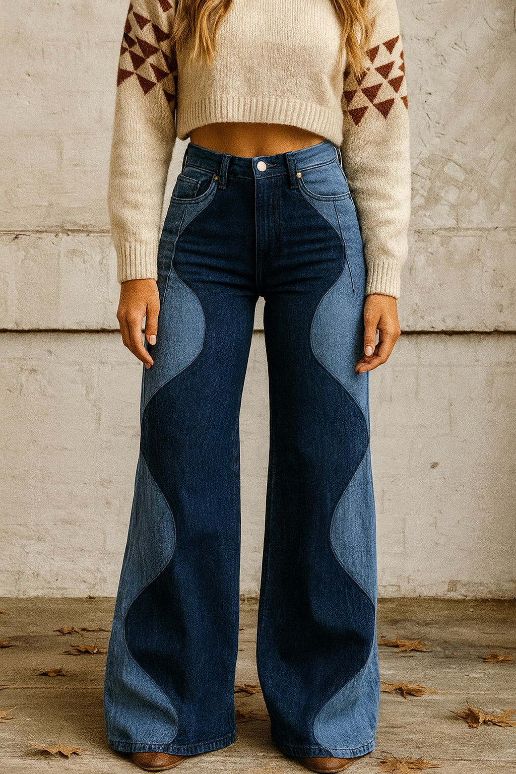 Lena | Two-Tone Sculpted pants
