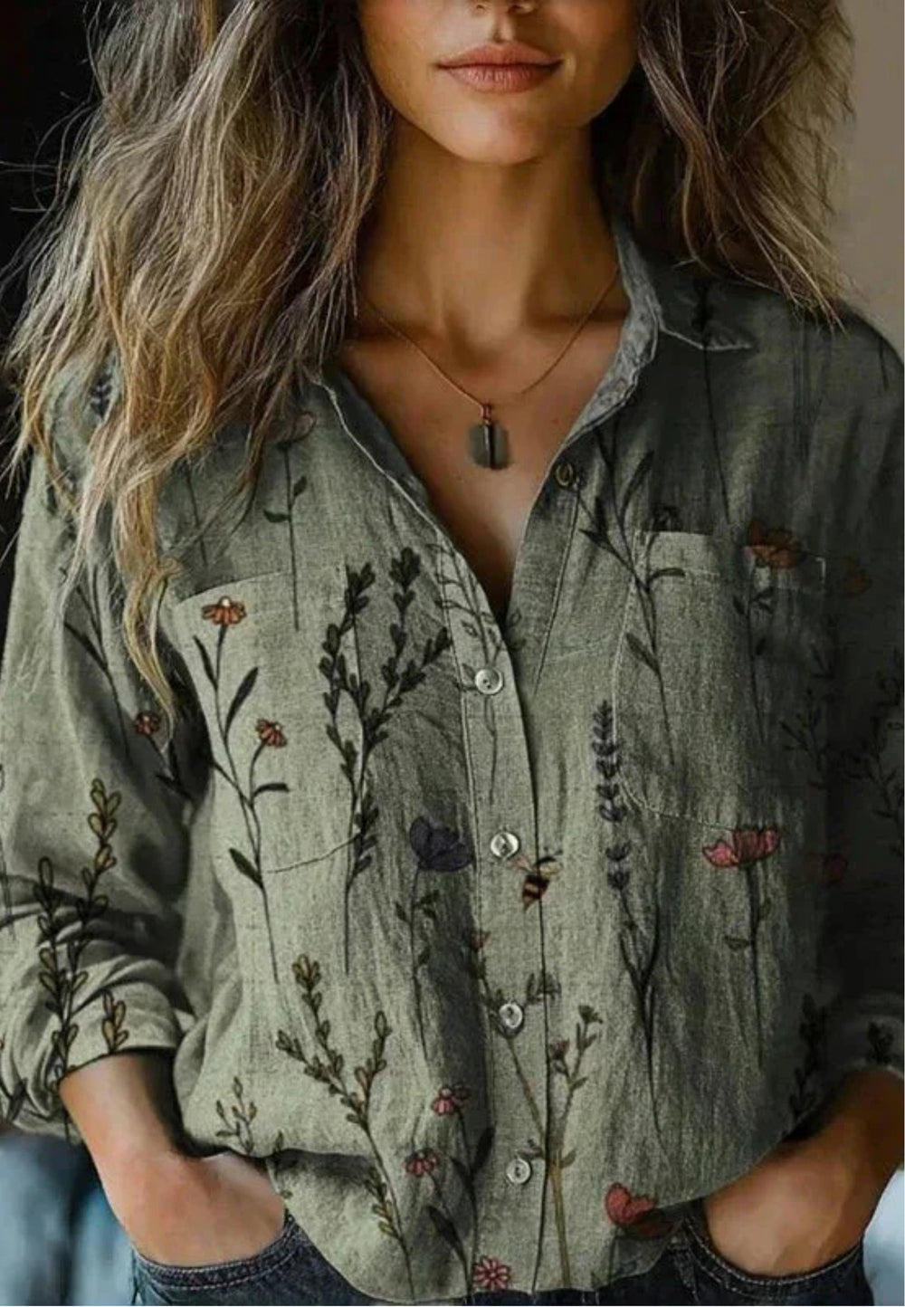 Emma | Vintage Printed Blouse