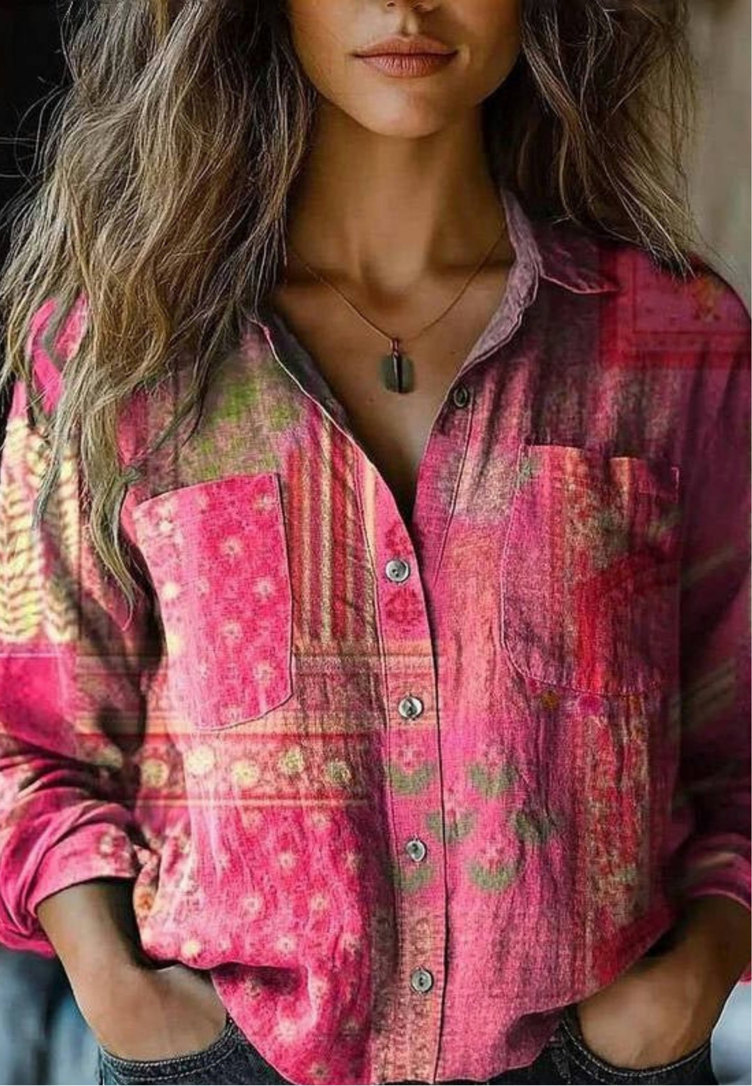 Emma | Vintage Printed Blouse