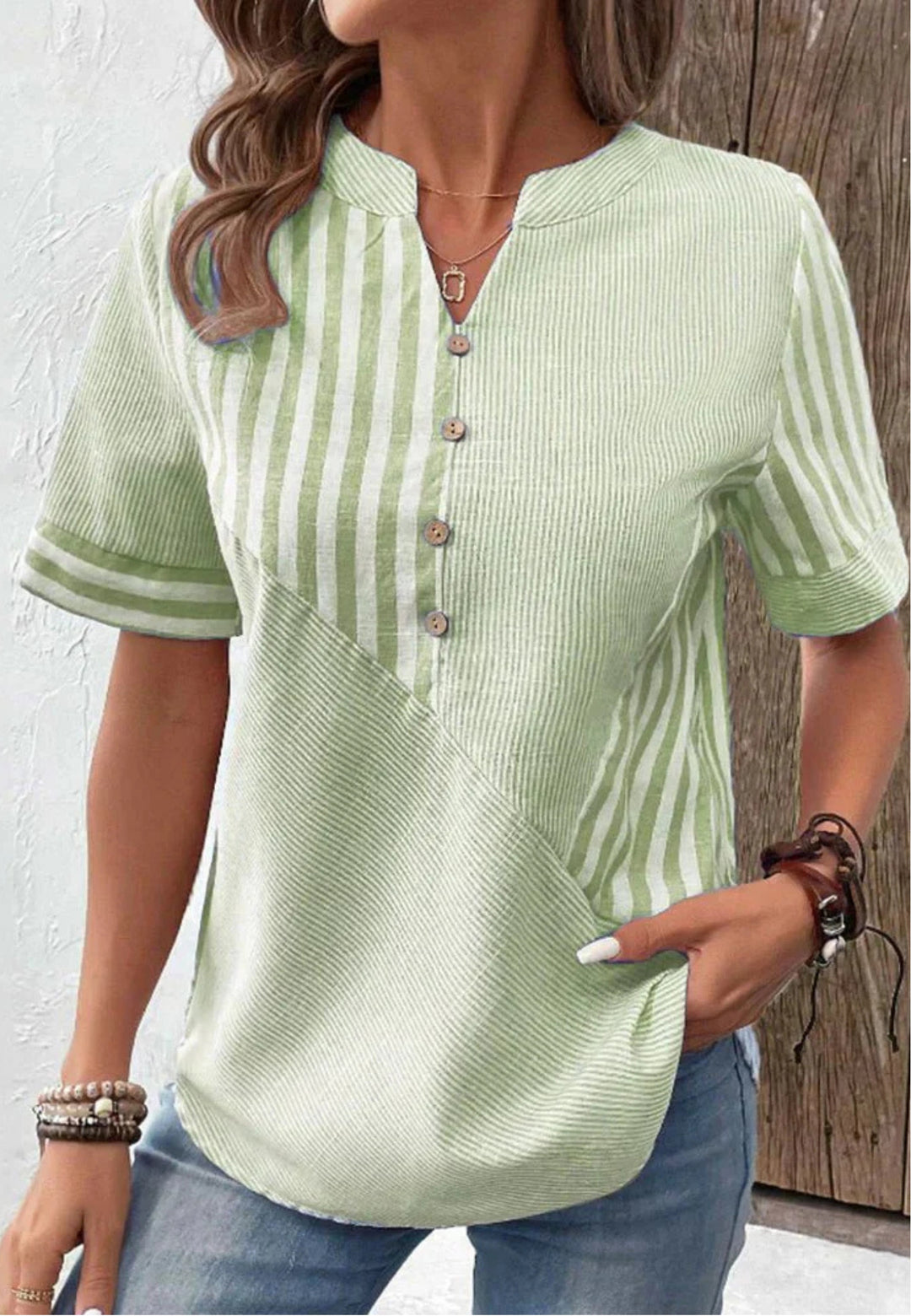 Lila | Soft Striped Blouse