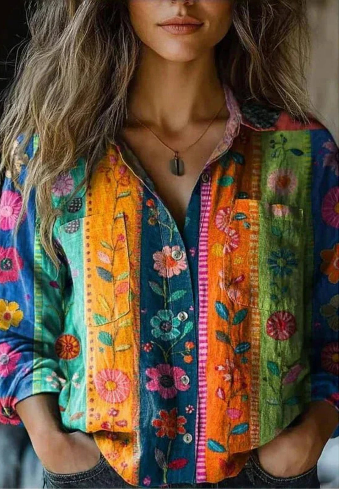 Emma | Vintage Printed Blouse