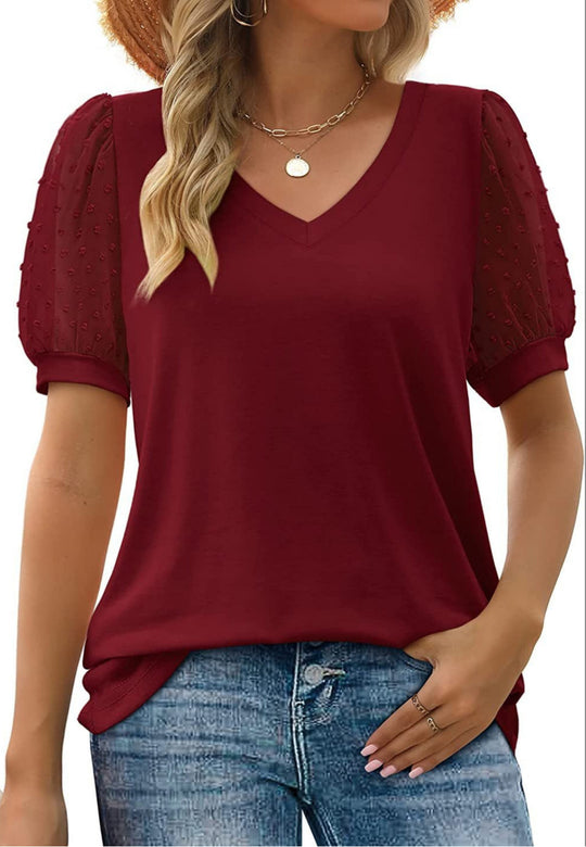 Helena | Sleek V-Neck Blouse