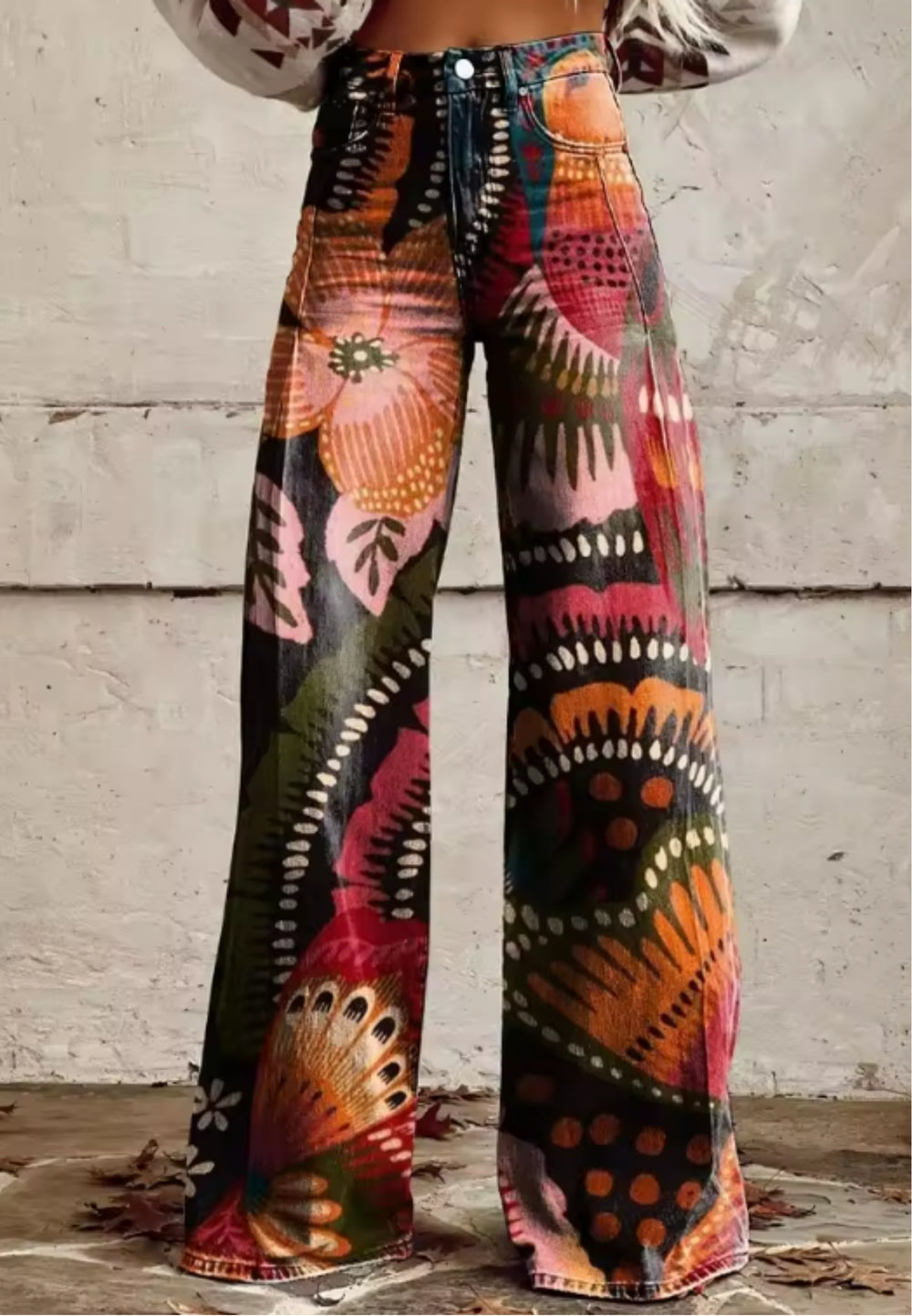 Lillie | Boho Bloom Wide-Leg Trousers