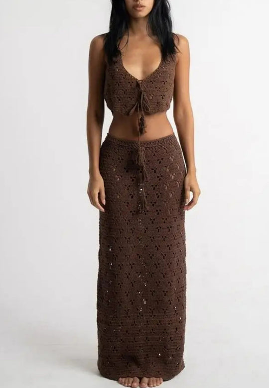 Cocoa Crochet Two-Piece Set