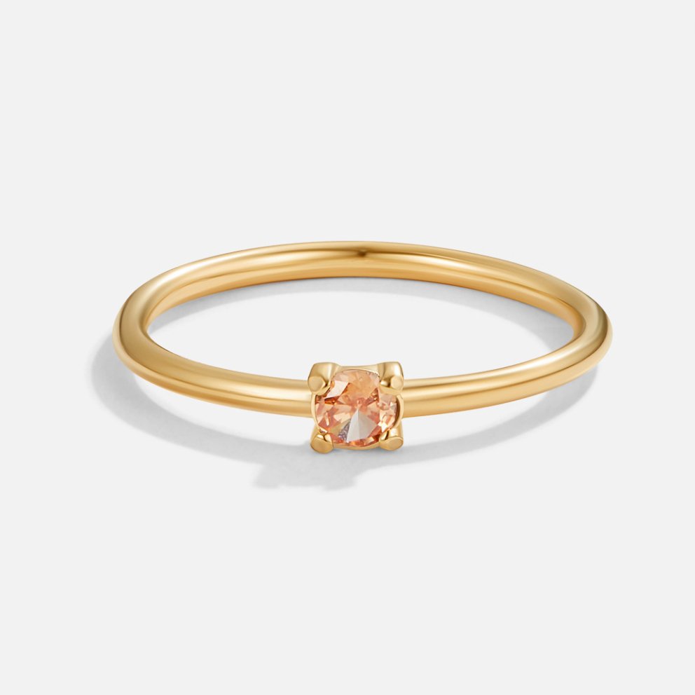 Birthstone gold rings