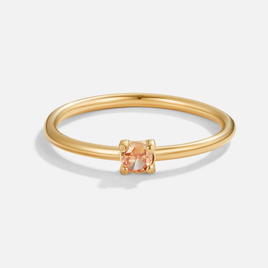 Birthstone gold rings