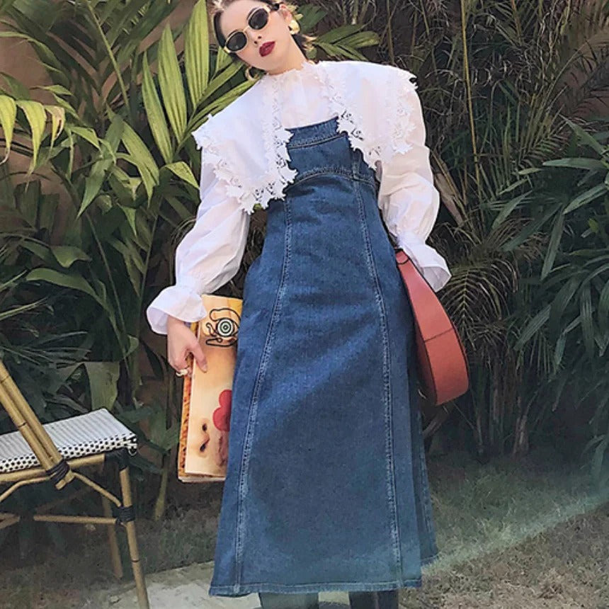 Savoy Denim Midi Dress