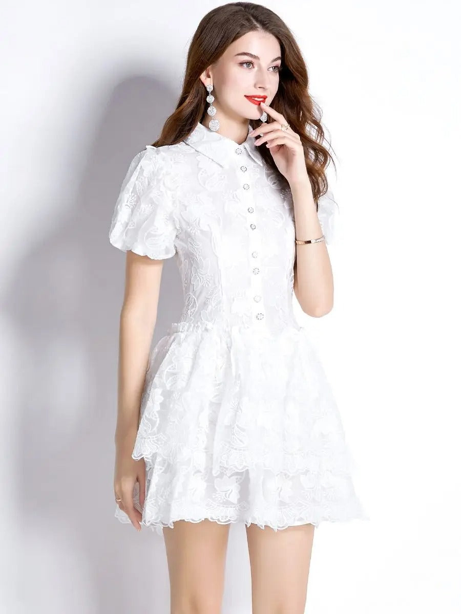 Vienna Lace Shirt Dress