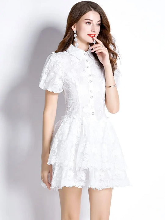 Vienna Lace Shirt Dress
