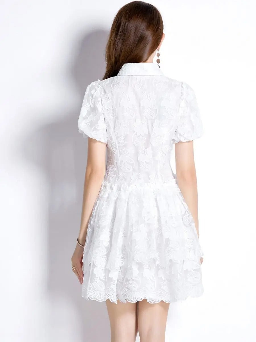 Vienna Lace Shirt Dress