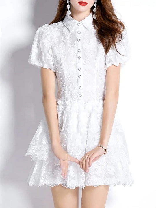 Vienna Lace Shirt Dress