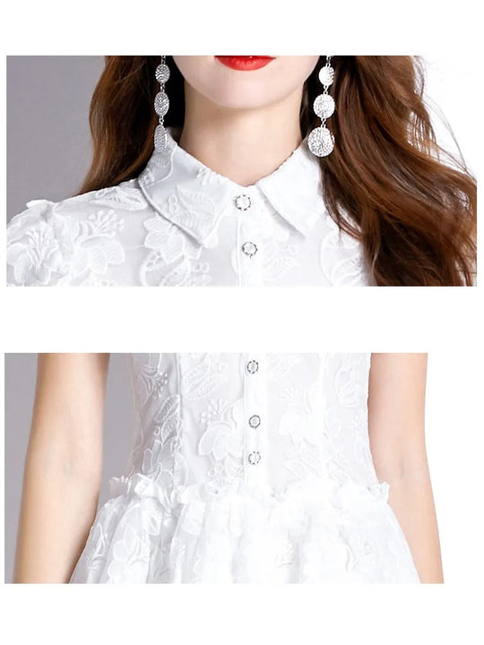 Vienna Lace Shirt Dress